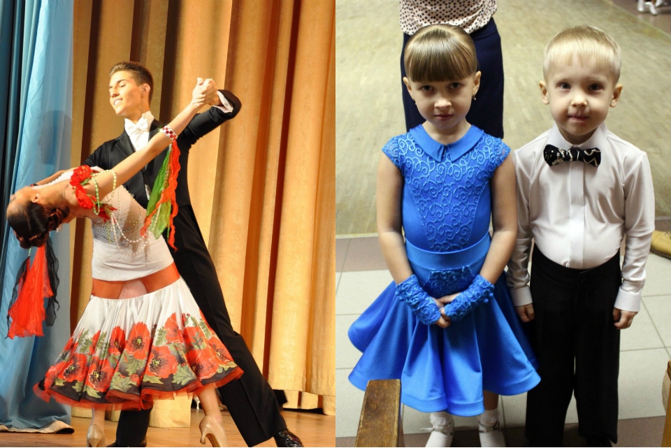 Турнирные танцевальные платья  для девочек выполнены мамой девочки, занимающейся в танцевальном клубе Dancepride.